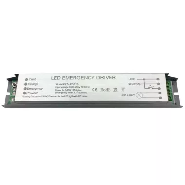 FAT-LED-F1B Inverter, szünetmentes táp külső meghajtóval rendelkező 230V LED-es lámpatestekhez 5-20W 2h Li-Ion 230V