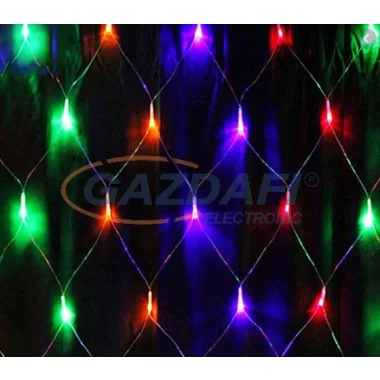 HL0016573 LED-es fényháló, 240db LED, 3x1m, fekete kábel, RGB fény, IP44