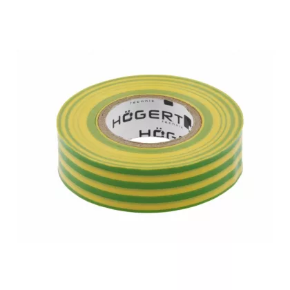 HÖGERT HT1P286 Szigetelőszalag PVC, sárga-zöld
