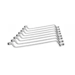   HÖGERT HT1W598 Két hatszögletű gyűrűs villáskulcs készlet, 8 db, CrV, 6-22 mm, DIN 838