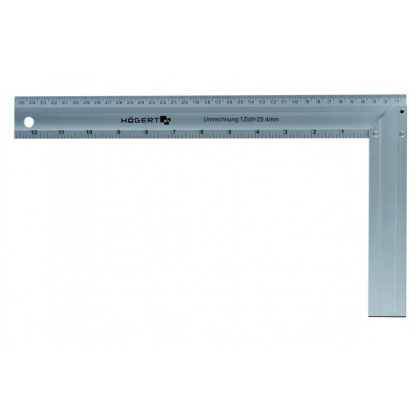   HÖGERT HT4M203 Alumínium asztali derékszög négyzet 350x190 mm