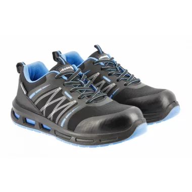 HÖGERT HT5K574-44 WARNOW védőcipő RIPSTOP S1PL SR FO fekete/kék 44-es méret