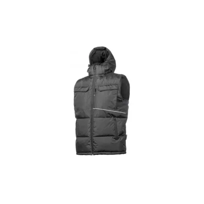  HÖGERT HT5K920-XL BORGER Hőszigetelt mellény kapucnival fekete XL (54)