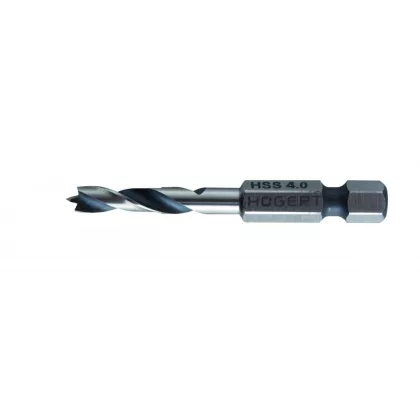 HÖGERT HT6D344 hatszögletű fúró 1/4-hüvelyk, HSS acélból, Ø 4 mm, L=60 mm HÖGERT HT6D344 hatszögletű fúró 1/4-hüvelyk, HSS acélból, Ø 4 mm, L=60 mm