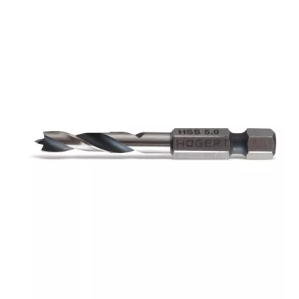   HÖGERT HT6D346 hatszögletű fúró, 1/4-hüvelyk, HSS acélból, Ø 6 mm, L=60 mm