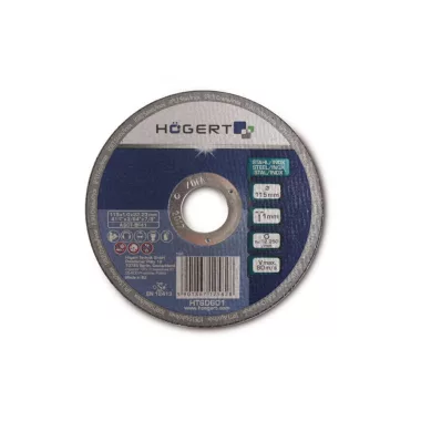 HÖGERT HT6D601 Fém/inox csiszolókorong, 115 mm, ultra vékony 1.0 mm