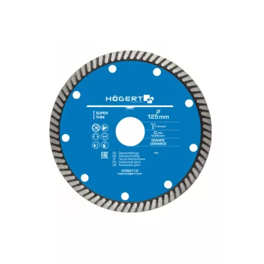 HÖGERT HT6D712 Gyémánt penge 125 mm, szuper vékony