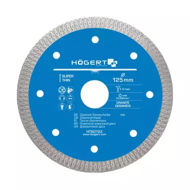 HÖGERT HT6D722 Gyémánt penge 125 mm