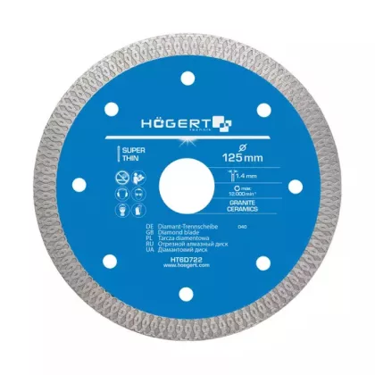 HÖGERT HT6D722 Gyémánt penge 125 mm