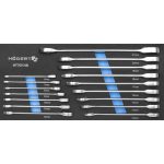   HÖGERT HT7G146-OP Kombinált racsnis villáskulcs, készlet 16 db csomagolás, műszaki hab