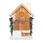 HOME 421315 Faház lépcsővel, 3 LED, barna