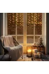 HOME KAF50DLEDWW DOT LED-es fényfüggöny, 50db melegfehér DOT LED, 81cm, állófényű, adapteres tápellátás, beltéri kivitel