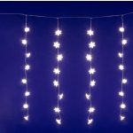   HOME KAF50WW LED-es hópehely fényfüggöny, 1,35 m, 50 db melegfehér LED, hálózati tápellátás, beltéri kivitel