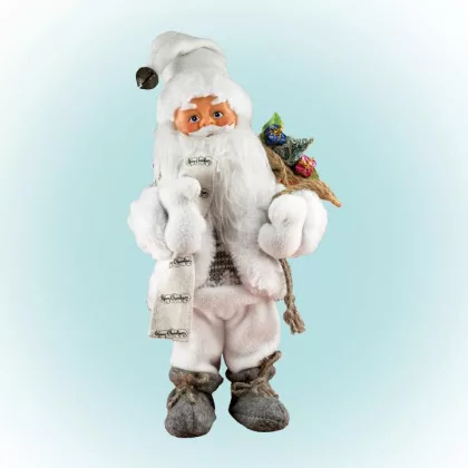   HOME KDD 31 Táncoló, zenélő Mikulás, fehér nadrág, 30 cm