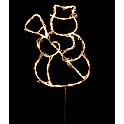   Home KID507BWW hóember ablakdísz, 35 db melegfehér LED, időzítő, elemes, beltéri kivitel