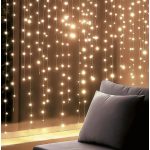   Home KIN168DWW DOT LED-es fényfüggöny, 168 db melegfehér DOT LED, állófényű, átlátszó vezeték, 12x14 LED, beltéri adapteres kivitel