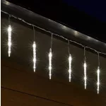  Home KJL288 jégcsap fényfüzér, 3,5m hosszú, 288db hidegfehér SMD LED, 8db jégcsap/36db LED, hálózati adapter, kül- és beltéri kivitel
