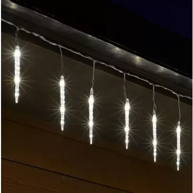 Home KJL288 jégcsap fényfüzér, 3,5m hosszú, 288db hidegfehér SMD LED, 8db jégcsap/36db LED, hálózati adapter, kül- és beltéri kivitel