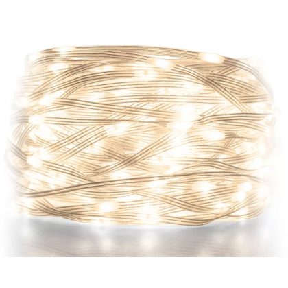   Home KKL1012DWW DOT LED-es fényfüzér, 1000db melegfehér LED, 70m hosszú, 8+4 funkció, átlátszó vezeték, adapteres tápellátás, beltéri kivitel