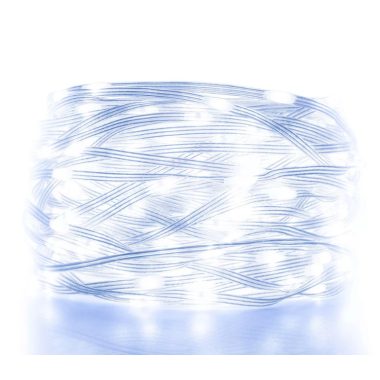 Home KKL512DWH DOT LED-es fényfüzér, 500db hidegfehér LED, 35m hosszú, 8+4 funkció, átlátszó vezeték, adapteres tápellátás, beltéri kivitel