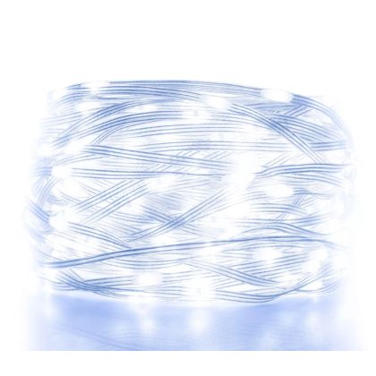   Home KKL512DWH DOT LED-es fényfüzér, 500db hidegfehér LED, 35m hosszú, 8+4 funkció, átlátszó vezeték, adapteres tápellátás, beltéri kivitel