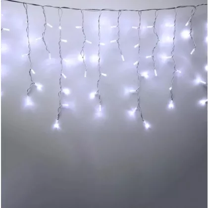   Home KSFW200WH sorolható fényfüggöny, 4 méter, 200db hidegfehér LED, fehér vezeték, kül- és beltéri kivitel