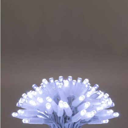   Home KSIW100WH sorolható fényfüzér, 10 méter , 100db hidegfehér LED, fehér vezeték, kül- és beltéri kivitel