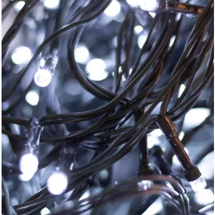   Home LED248WH LED fényfüzér, 240db hidegfehér LED, 23,9m hosszúságú, 8 program időzítővel, zöld vezeték, adapteres tápellátás, kül- és beltéri kivitel