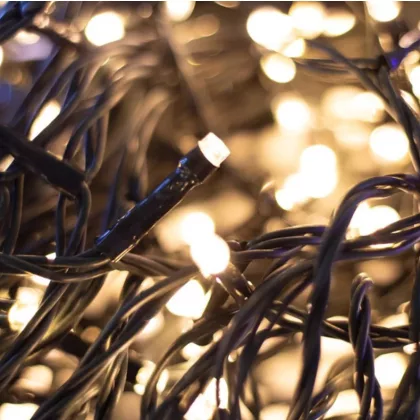   Home LED248WW LED fényfüzér, 240db melegfehér LED, 23,9m hosszúságú, 8 program időzítővel, zöld vezeték, adapteres tápellátás, kül- és beltéri kivitel