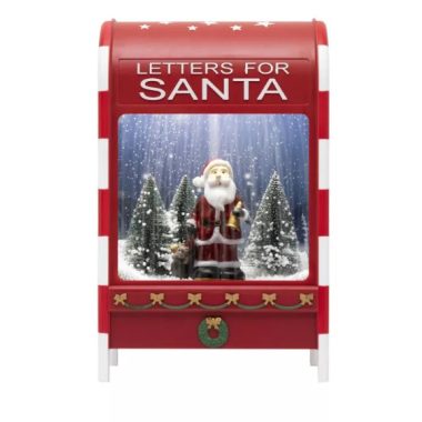 Home LFS400 zenélő, havazó postaláda, 4db hidegfehér SMD LED, műanyag, 8 karácsonyi dal, elemes tápellátás, beltéri kivitel