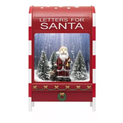   Home LFS400 zenélő, havazó postaláda, 4db hidegfehér SMD LED, műanyag, 8 karácsonyi dal, elemes tápellátás, beltéri kivitel