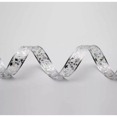 Home RLS15WH LED-es szalag mintákkal, ezüst színű szalag, 8 funkció, 150db hidegfehér LED, 15m hosszú, 5cm széles, adapteres tápellátás, beltéri kivitel