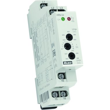 Elko HRN-54 - Magas/alacsony feszültség figyelő relé 3X400V