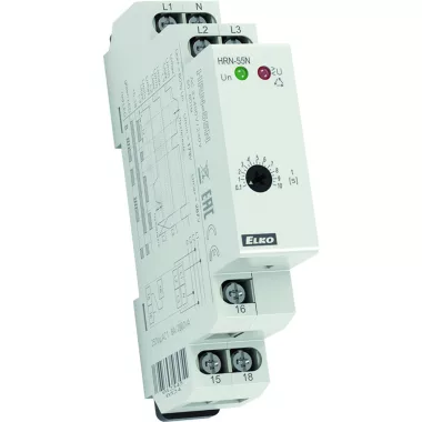 Elko HRN-55N Fázissorrend fázishiány és nullavezető figyelő relé 3X400V