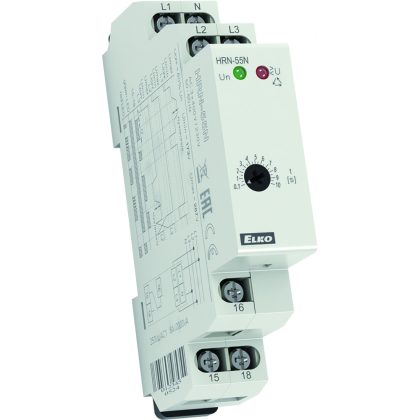   Elko HRN-55N Fázissorrend fázishiány és nullavezető figyelő relé 3X400V