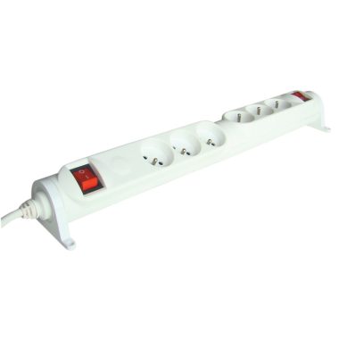 TRACON HRRKF3/3 Forgatható-rögzíthető-csapos kivitelű elosztósáv, kapcsolós 2×3×FRENCH, 3m