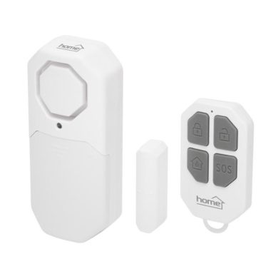 Home HS12 ajtó és ablakriasztó, távirányítható, 4 in 1 multifunkciós védelem, belépésjelző, nyitvahagyott ajtó figyelmeztetés, szabályozható hangerő