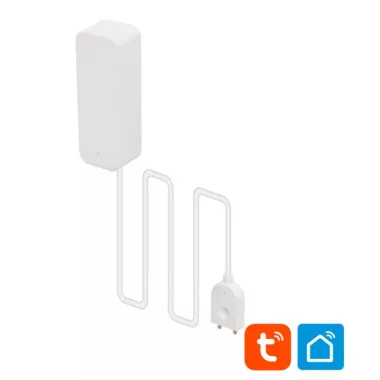 Home HSWAS vízszivárgás érzékelő, mosógép, mosogatógép, kazán, szivattyú, Smart Life, Tuya Smart, okos otthon, telefonos értesítés, automatizálás, eszközvezérlés, riasztás