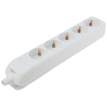 TRACON HUR-05 Újravezetékezhető, hordozható elosztósáv 5×SCHUKO, max.16A, 230V