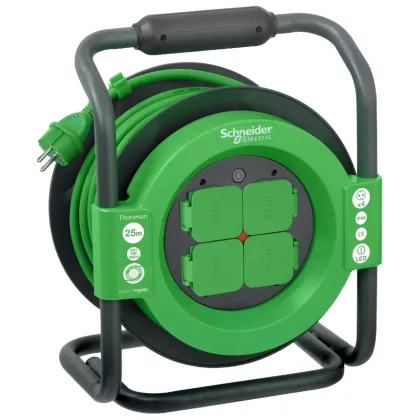   SCHNEIDER IMT33148 THORSMAN Kábeldobos hosszabbító , IP44 , 2.5x25m, 4x2P+F,  230V, 13A, H07RN-F3G2.5