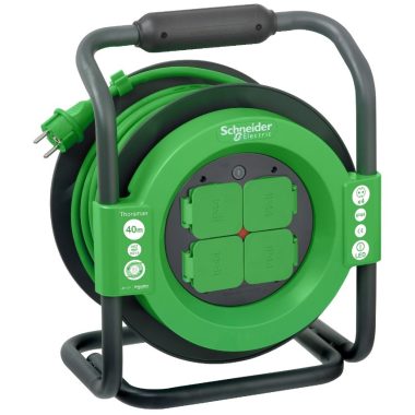 SCHNEIDER IMT33158 THORSMAN Kábeldobos hosszabbító , IP44 , 40m , 4 aljzat