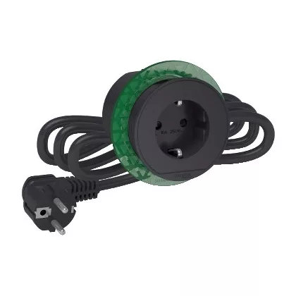   SCHNEIDER INS44001 UNICA SYSTEM+ Bútorba süllyeszthető 2P+F csatlakozóaljzat, antracit