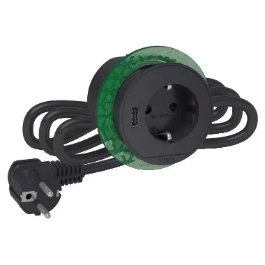 SCHNEIDER INS44005 UNICA SYSTEM+ Bútorba süllyeszthető 2P+F / USB A, antracit