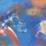   TECHNOTHERM ISP-AL 3 450-RF Infrapanel, 0,45kW, "absztrakt 3" nyomtatott, porszórt felület, külső termosztáttal vezérelhető