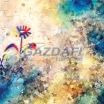   TECHNOTHERM ISP-AL 5 450-RF Infrapanel, 0,45kW, "absztrakt 5" nyomtatott, porszórt felület, külső termosztáttal vezérelhető