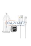  Încărcător auto JOYROOM 21980 2xUSB + cablu de date micro USB