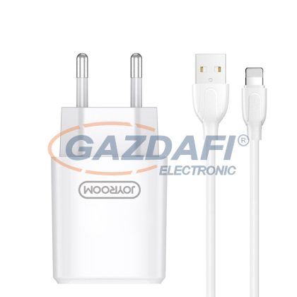   JOYROOM 21993 2.4A 2xUSB Hálózati Töltőfej+1m USB Type-C Töltőkábel