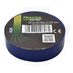   TRACON K20 Szigetelőszalag, kék 20m×18mm, PVC, 0-90°C, 40kV/mm, 10 db/csomag
