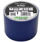   TRACON K50 Szigetelőszalag, kék 20m×50mm, PVC, 0-90°C, 40kV/mm