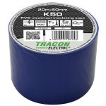 TRACON K50 Szigetelőszalag, kék 20m×50mm, PVC, 0-90°C, 40kV/mm